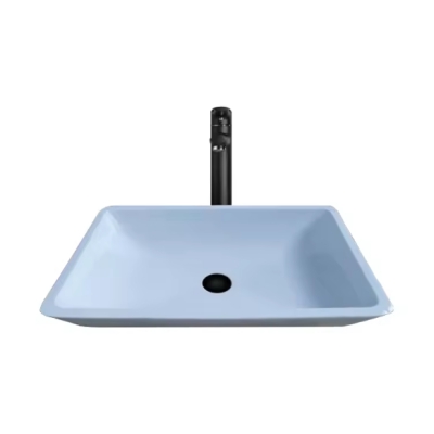 Classic Design Glass Countertop White Wash Basin Art Basin